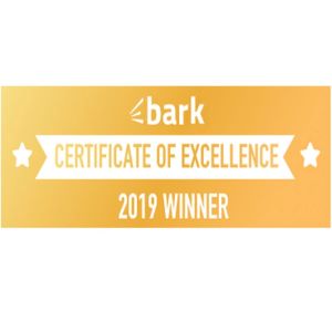 The 2019 Bark Certificate of Excellence logo was awarded to Aina.M for Bridal Hair and Makeup Services in 2019.