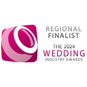 The 2024 Wedding Industry Awards logo, Aina.M was a Regional Finalist for Bridal Hair and Makeup Services.